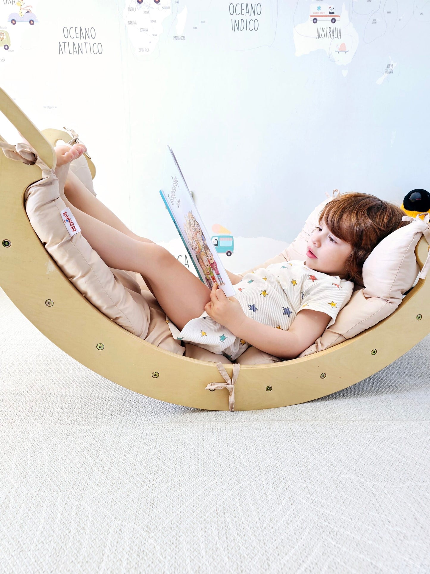 Cojín Mecedor para Balancín Waldorf XL- Comodidad y Versatilidad para el Juego y el Descanso