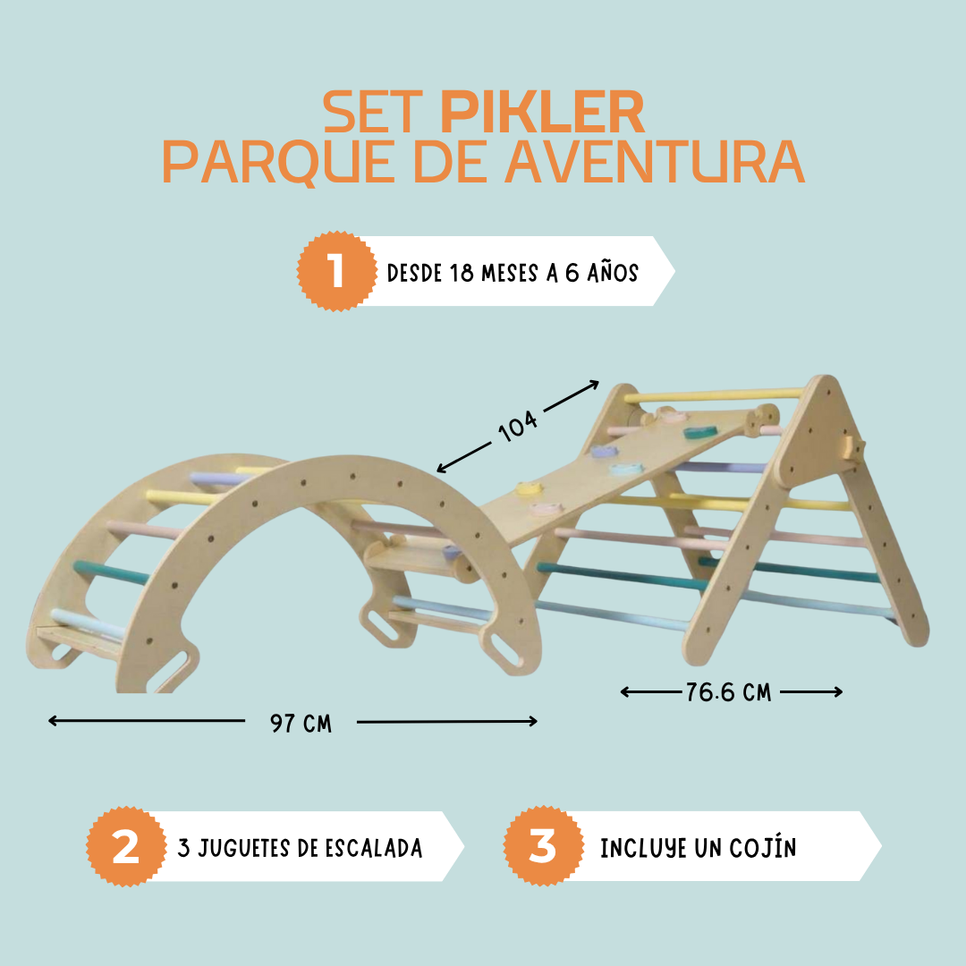 Set pikler - parque de aventuras en casa para un desarrollo saludable