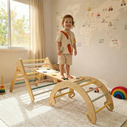 Set Pikler 4 en 1 de Madera – Circuito de Motricidad