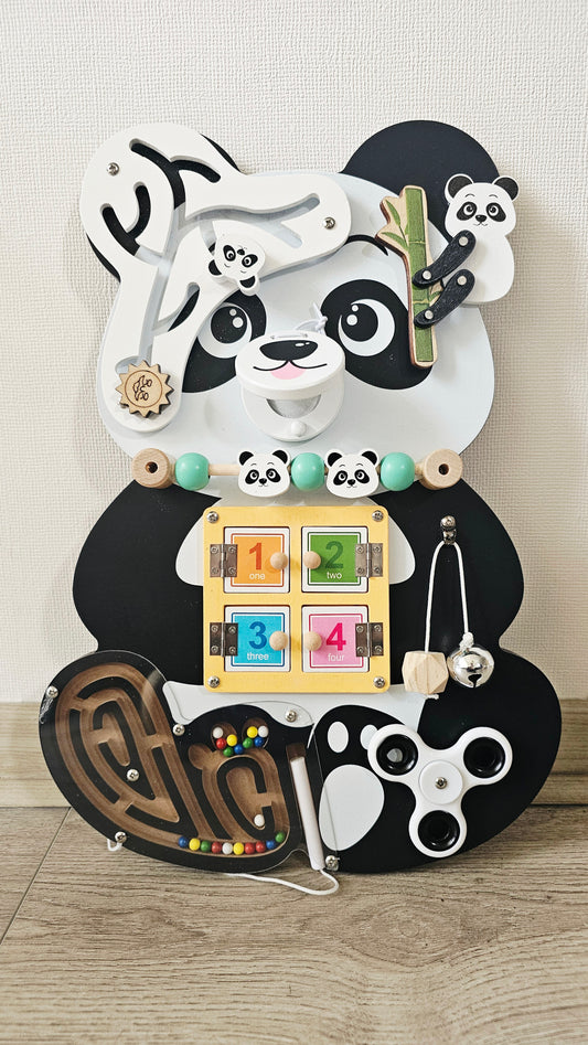 Tablero de actividades portátil Panda