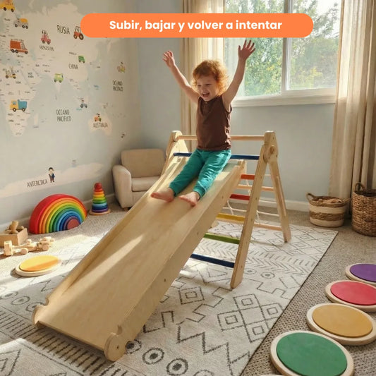 Triángulo Pikler 3 en 1 - Explora, Juega y Crea