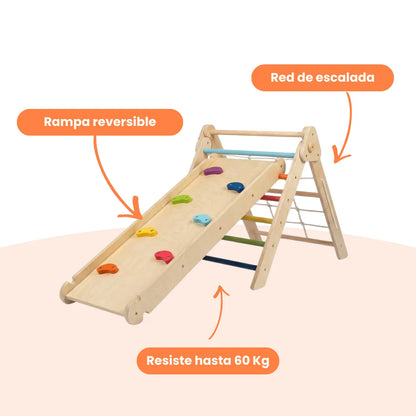 Triángulo Pikler 3 en 1 - Explora, Juega y Crea