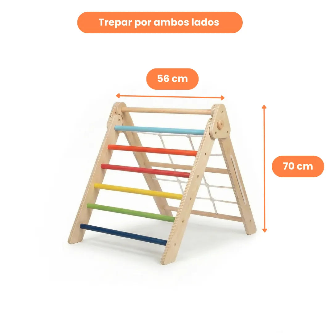 Triángulo Pikler 3 en 1 - Explora, Juega y Crea