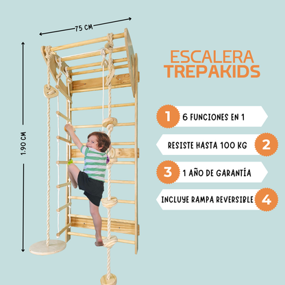 PACK TREPAKIDS- Aventura Vertical + Escalada Sensorial en Casa