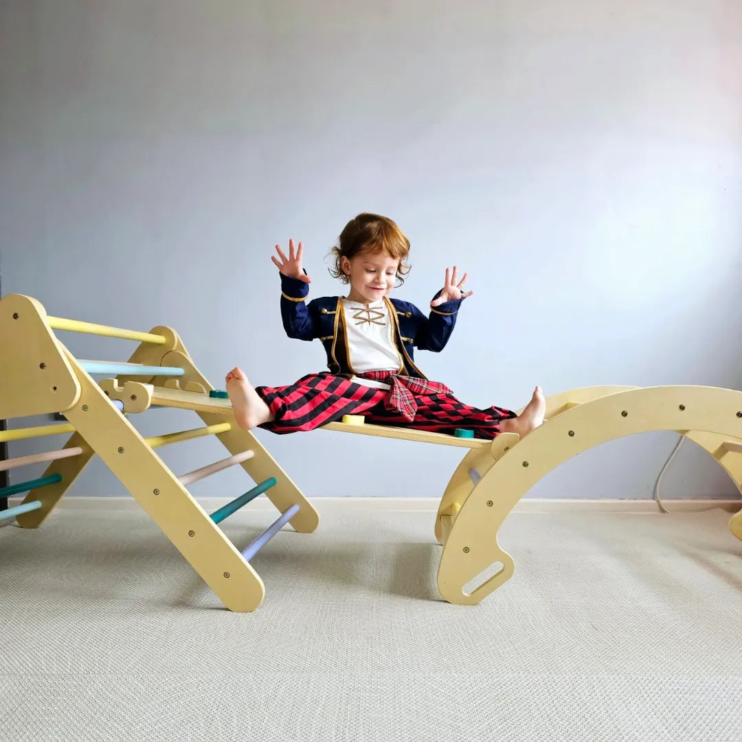 Set Pikler 4 en 1 de Madera – Circuito de Motricidad