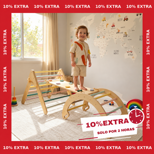 Set Pikler 4 en 1 de Madera – Circuito de Motricidad
